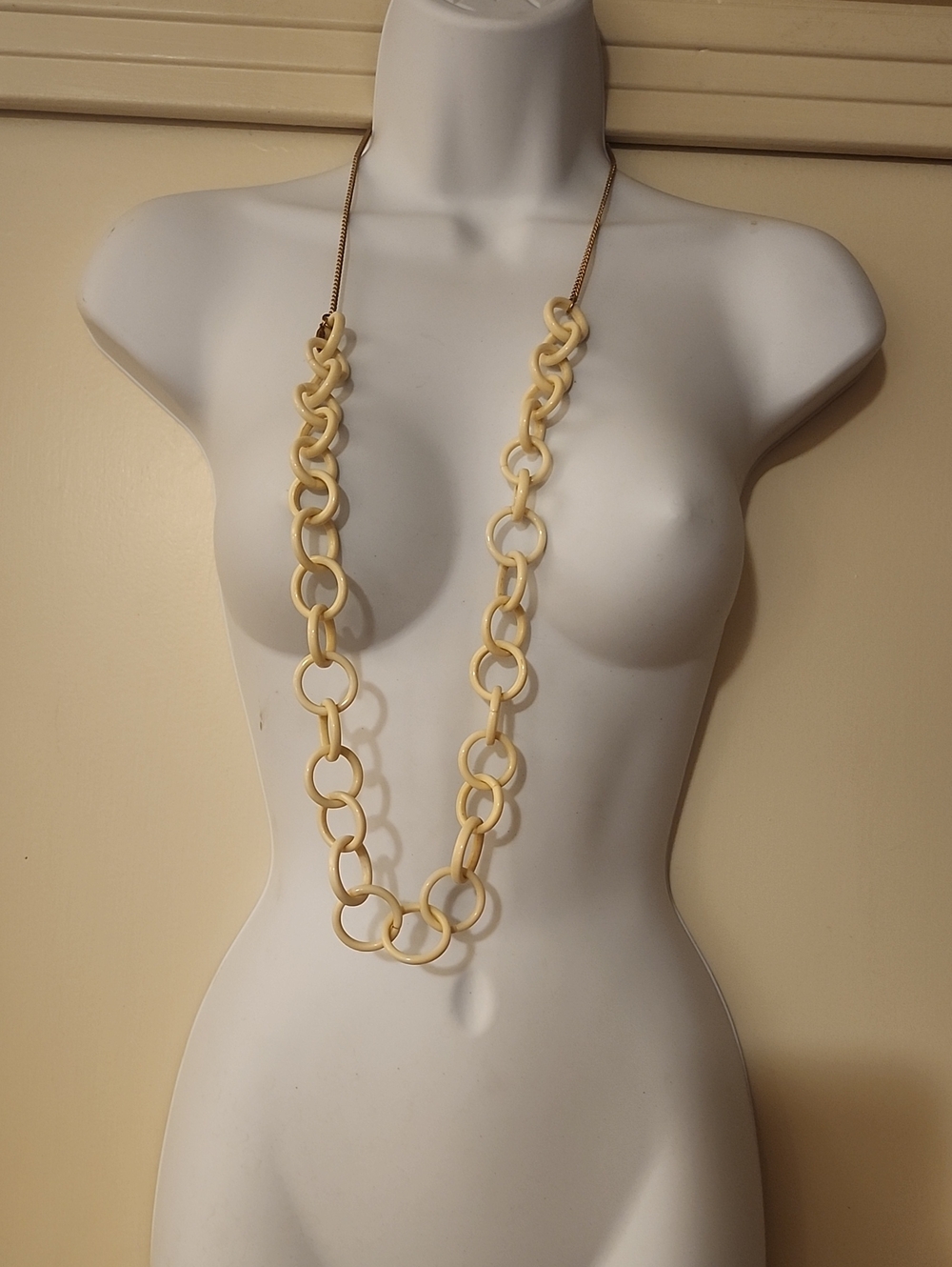 Pilgrim Ivory Link-Chain Statement Necklace for Women